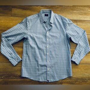 UNTUCKit Men's Blue Plaid Button Down Shirt
